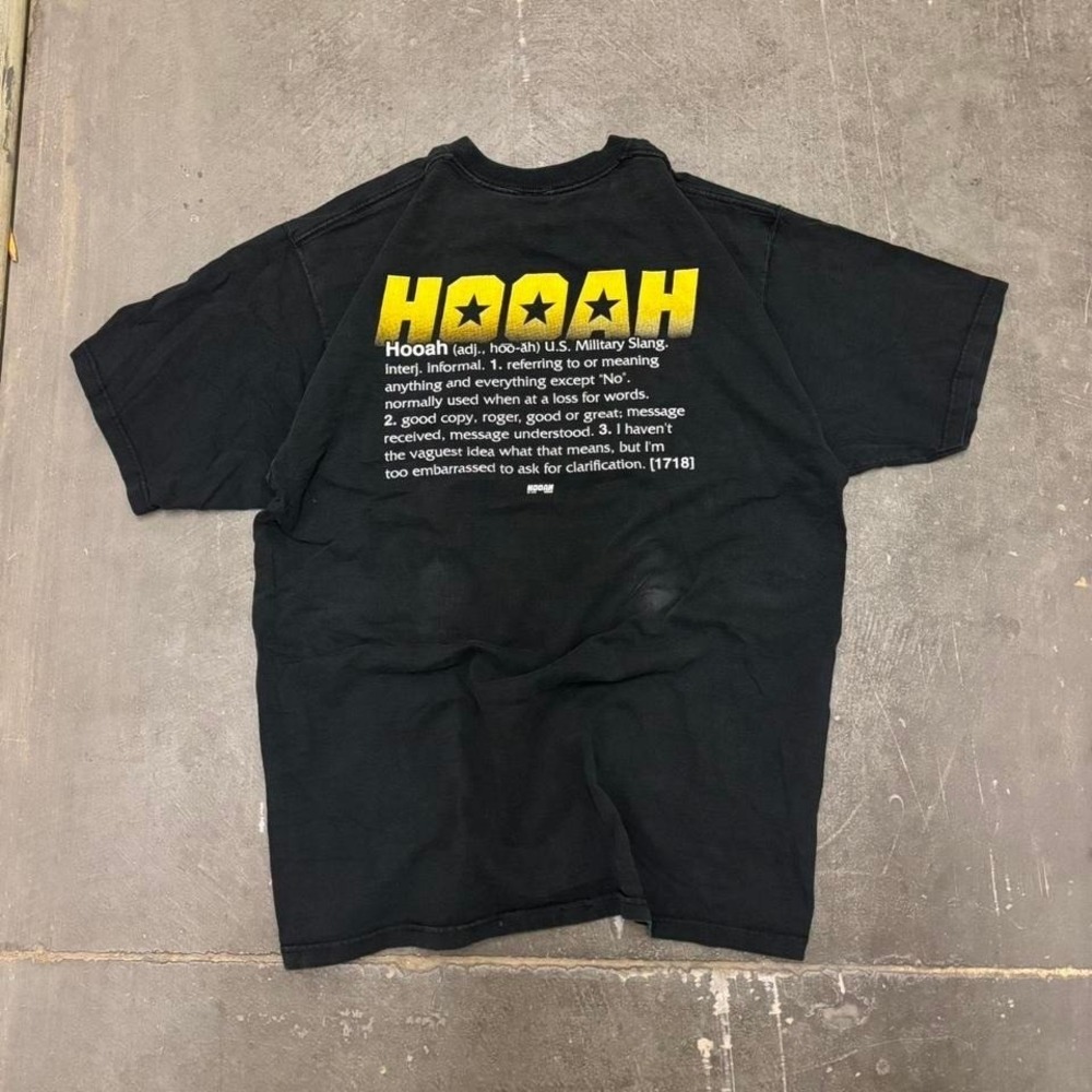 Vintage 1999 Marines Hooah Army Shirt Size XL